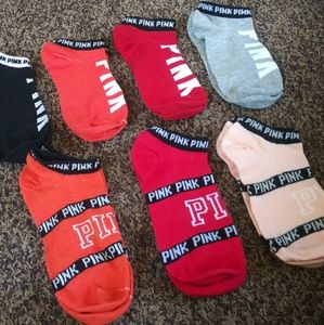 PINK socks 7 red/orange shades